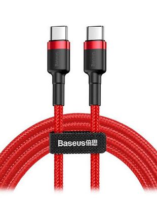 Кабель baseus cafule usb cable type-c-type-c 3a 2m red (catklf-h09)