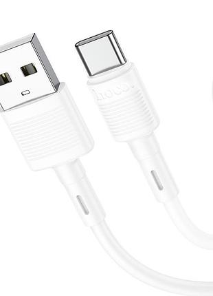 Кабель hoco x83 usb to type-c 3a, 1m, pvc, pvc connectors, white (6931474770912)