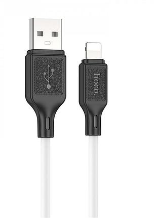 Кабель hoco x90 cool silicone charging data cable for ip white (6931474788412)