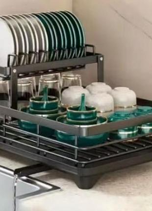 Кухонный стелаж -сушилка для посуды органайзер bowl rack xl-1765 (10)