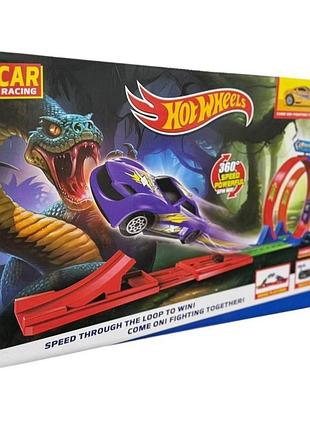 Траса hot wheels 6603 — looping track з трьома кільцями та стартом 6603 (36 шт)