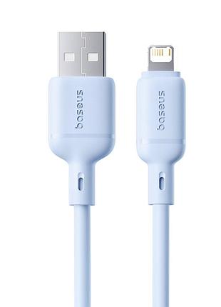 Кабель baseus silky series fast charging cable usb to ip 2.4a 1m galaxy blue (p10377702313-00)