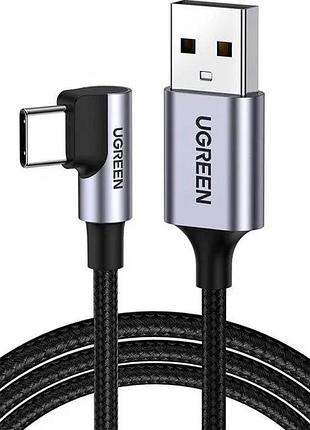 Кабель ugreen us284 angled usb-c male to usb2.0 a male 3a data cable(90°angle) 0,,5m (ugr-50940)