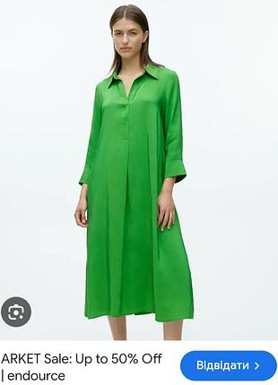 Сукня-сорочка arket long lenen blend