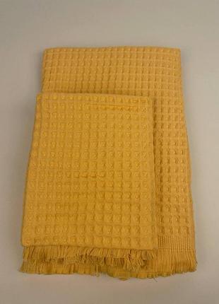 Набір рушників 2 шт waffle mustard