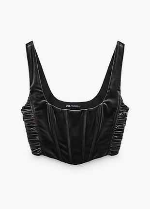 Велюровий топ / корсет zara