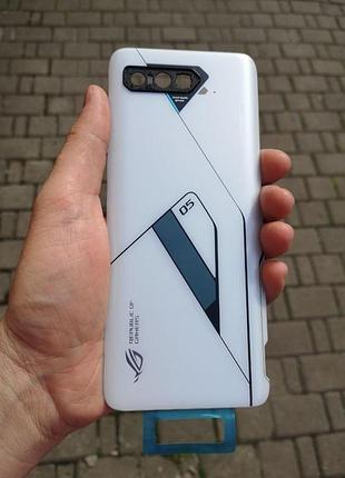 Задня кришка asus rog phone 5 ultimate, без скла камери, white, original