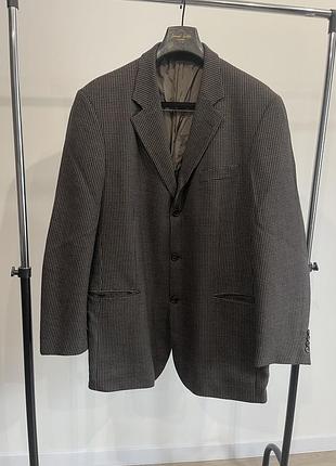 Подовжений піджак / пальто вовняне коричневий hugo boss