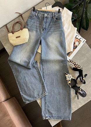 Джинси жіночі shein wide leg палаццо з високою посадкою розмір xl