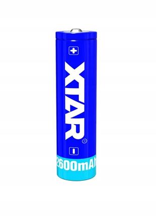 Аккумулятор xtar 18650 2600mah с защитой (1шт) (6952918340263)