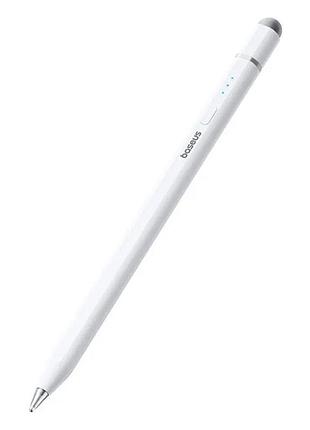 Стилус baseus wise writing hn1 universal version wired charging 2-in-1 stylus for huawei/xiaomi moon white (with type-c cable*1 3