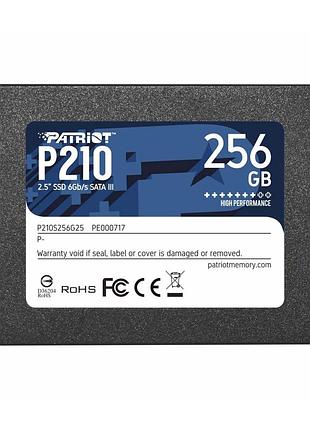 Накопитель ssd patriot p210 256gb 2.5" 7mm sataiii 3d qlc (p210s256g25)