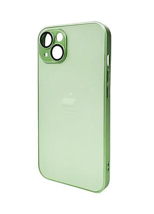 Чохол для смартфона ag glass matt frame color logo for apple iphone 12 light green (agmattframeip12lgreen)