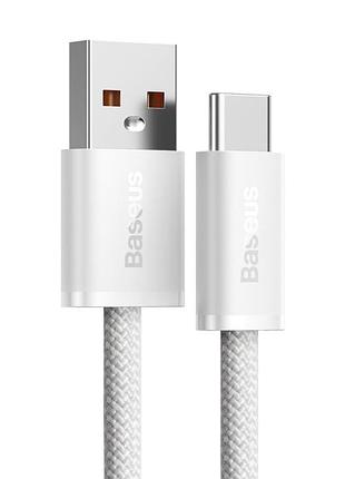 Кабель baseus dynamic series fast charging data cable usb to type-c 100w 2m white (cald000702) 3