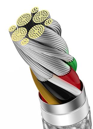 Кабель baseus dynamic series fast charging data cable usb to type-c 100w 2m white (cald000702) 4