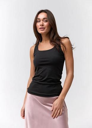 Топ базовий чорна майка zara