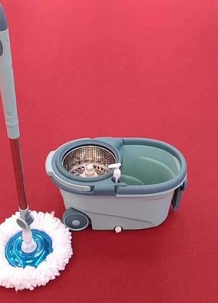 Швабра с ведром круглая на калесах mop bucket + mop set43-30 (20)
