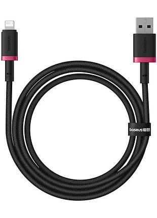 Кабель baseus dura series fast charging cable usb to ip 2.4a 1m red+black (p10377801u01-01)