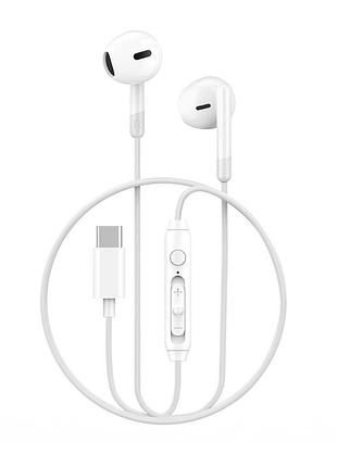 Наушники проводные wiwu eb314 wired earphone (type-c) white