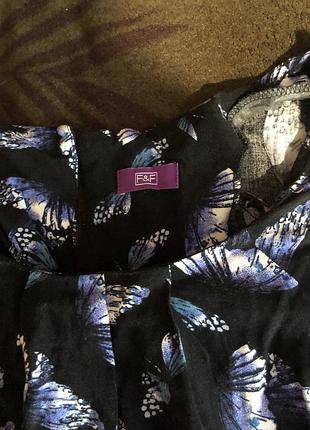 Блуза метеликами f&f viscose 50-52 розмір