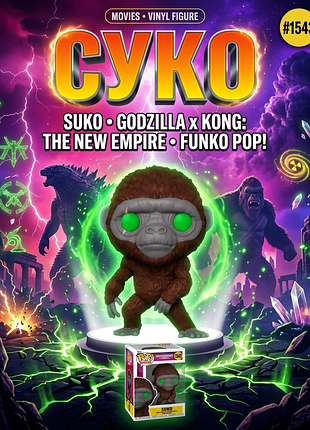 Фігурка суко suko годзілла і конг: нова імперія godzilla x kong: the new empire funko pop фанко поп 10 см №1543