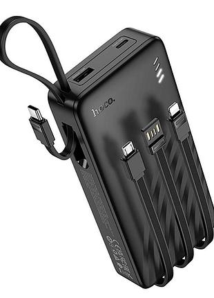 Зовнішній акумулятор hoco j146a night tide power bank with 4 cables(20000mah) (6942007645911)