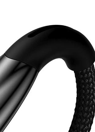 Кабель baseus glimmer series fast charging data cable type-c to type-c 100w 1m black (cadh000701) 3