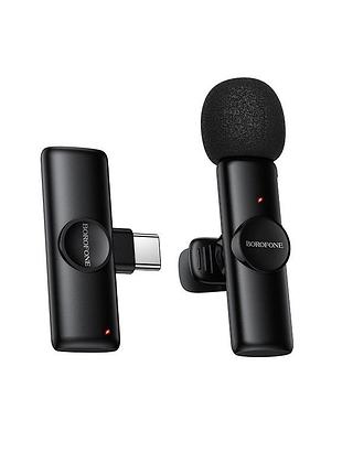 Беспроводная микрофонная система borofone bfk16 winner (type-c) black (6941991126499)