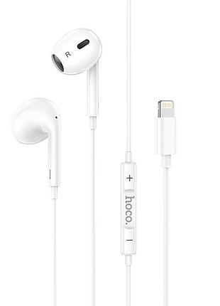 Наушники проводные hoco m1 max (lightning) white