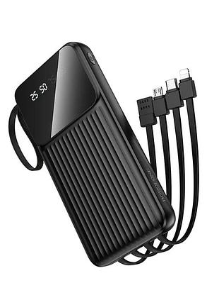 Внешний аккумулятор borofone bj76 smart power bank with 4 cables(10000mah) black