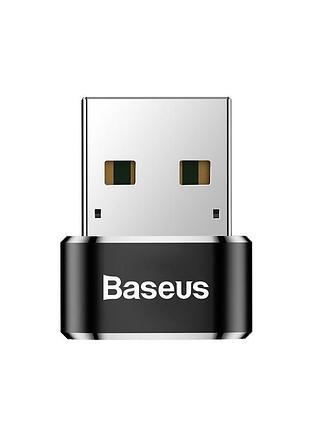 Адаптер baseus usb male to type-c female adapter converter black (caaotg-01)
