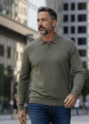Лонгслів -поло чоловічий тонкий трикотаж hugo boss оригінал