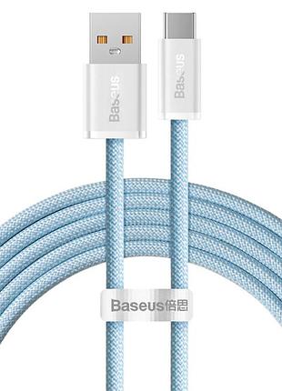Кабель baseus dynamic series fast charging data cable usb to type-c 100w 1m blue (cald000603)