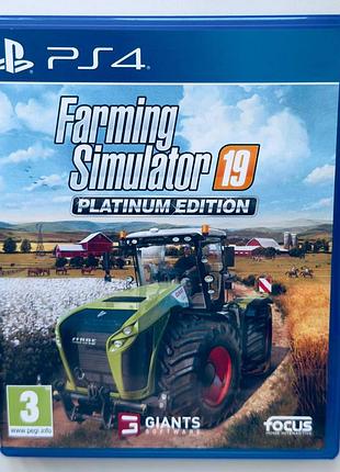 Farming simulator 19 platinum edition, б/в, російські субтитри - диск для playstation 4