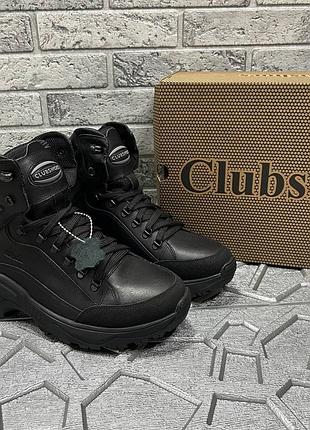 Ботинки clubshoes спортивные кожаные черные 44