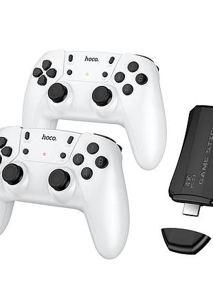 Ігрова приставка + 2 джойстики hoco ga31 collection game box+two wireless gamepads set white (6942007672122)