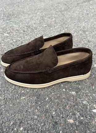 Лоферы женскиеallshoes замшевые коричневые 40