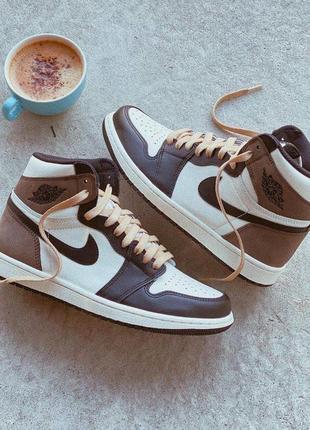 Жіночі кросівки nike air jordan 1 dark mocha