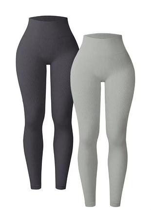 Лосини спортивні сірі сині жіночий спортивний одяг лосіни shapewhear