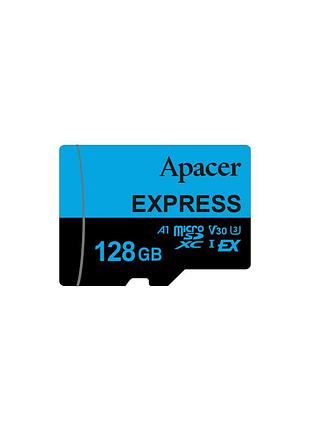 Карта памяти microsdxc (uhs-1 u3) apacer express 128gb class 10 v30 a1 read/write:810/700 mb/sec (compatible with nintendo