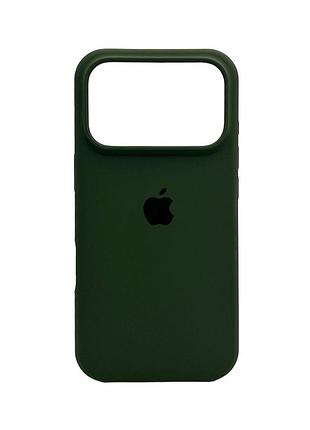 Чохол для смартфона silicone full case aa open cam for apple iphone 17 pro max 31,dark green (fullopeaai17pm-31)
