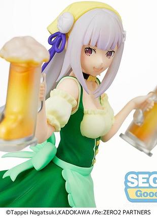 Фигурка эмилия re:жизнь с нуля в другом мире | re:zero emilia sega spm oktoberfest ver. 21 см оригинал