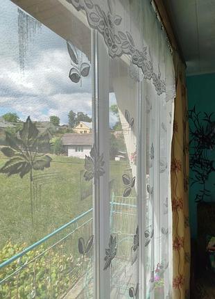 Товари для дому 🌈 тюль с орнаментом листьев 2,70*2,50