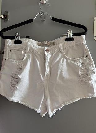 Білі джинсові шорти zara 40 розміру
