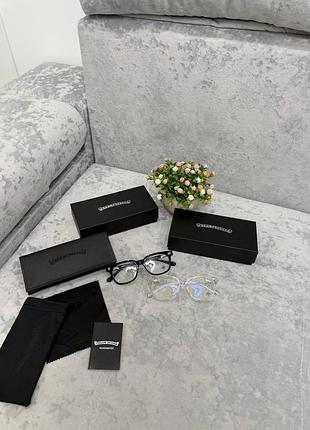 Окуляри chrome hearts окуляри хром хартс чорні і прозорі светлый