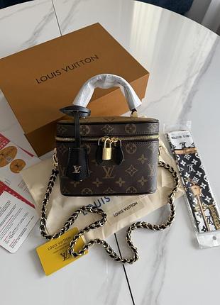 Louis vuitton vanity pm brown 17x12x10