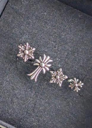 Сережки chrome hearts mini min 4шт