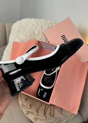 Женские черные туфли miu miu black х миу миу 38