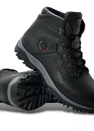 Мужские ботинки clubshoes зимние спортивные кожаные черные 45