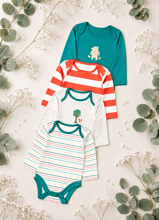 Боди с длинным рукавом m&amp;s 0-1мес, 56см